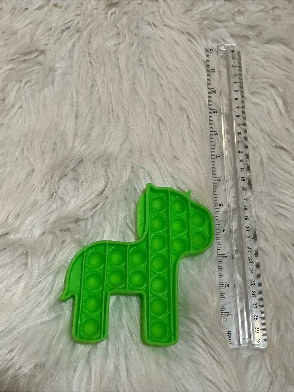 Green Unicorn Horse Shaped Pop It Fidget Toy